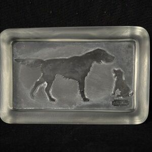 Gray Dog Silhouette Decorative Soap